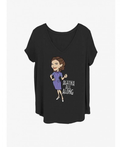 Marvel WandaVision Agatha All Along Girls T-Shirt Plus Size $11.56 T-Shirts