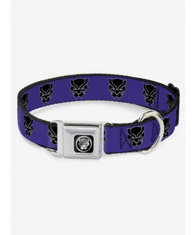 Marvel Black Panther Avengers Icon Purple Seatbelt Buckle Dog Collar $9.46 Pet Collars