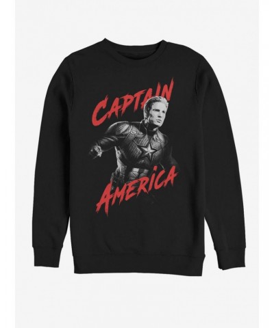 Marvel Avengers: Endgame High Contrast America Sweatshirt $14.17 Sweatshirts