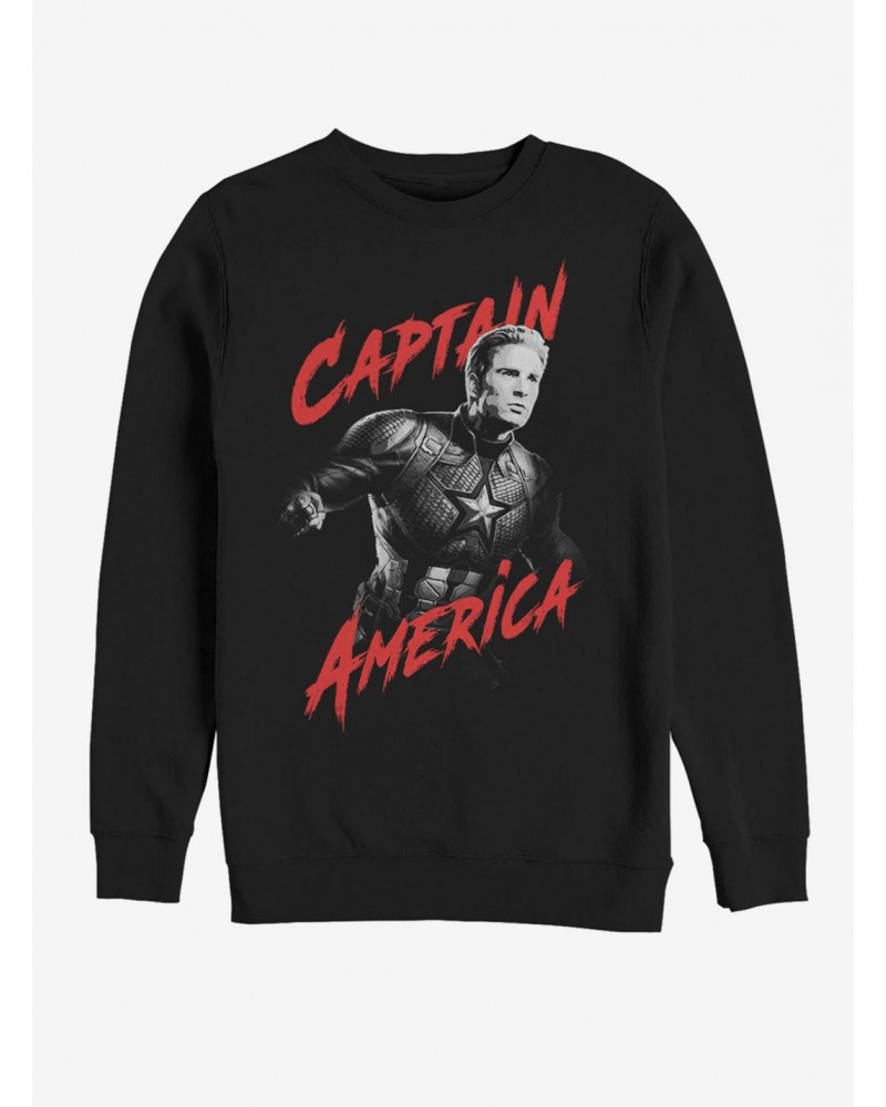 Marvel Avengers: Endgame High Contrast America Sweatshirt $14.17 Sweatshirts