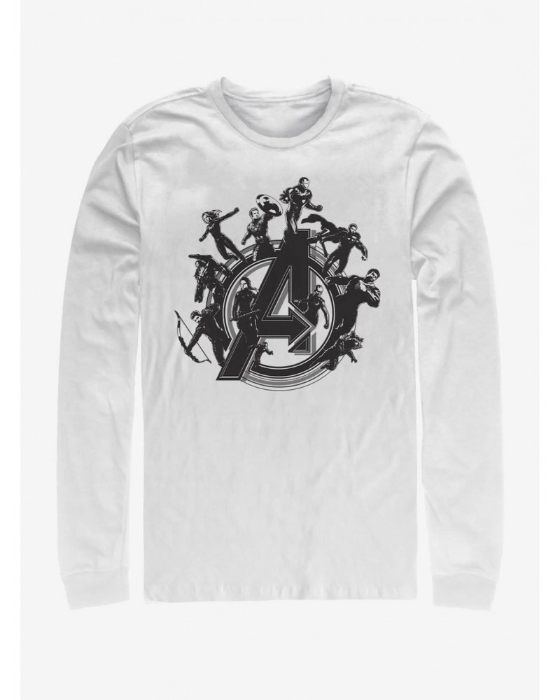 Marvel Avengers Endgame Flying Heroes Long-Sleeve T-Shirt $12.90 T-Shirts