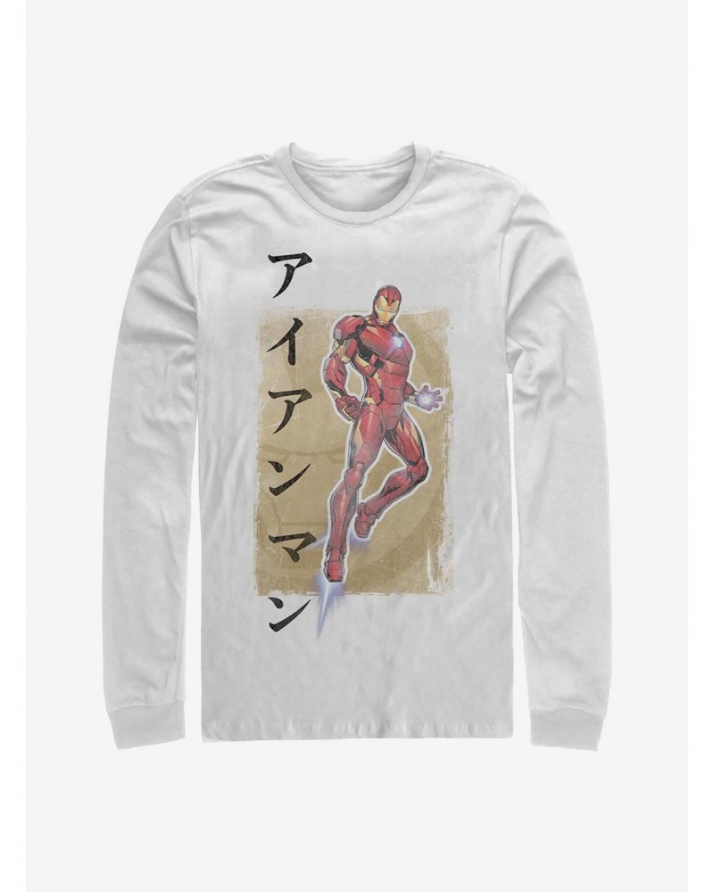 Marvel Iron Man Pose Long-Sleeve T-Shirt $7.90 T-Shirts