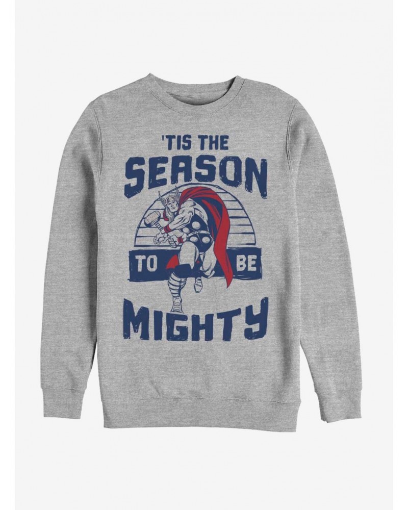 Marvel Thor Mighty Season Holiday Crew Sweatshirt $12.40 Sweatshirts