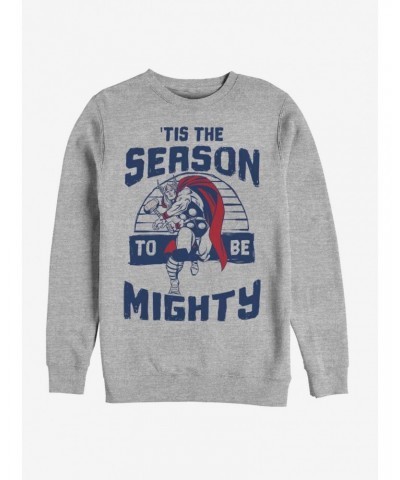 Marvel Thor Mighty Season Holiday Crew Sweatshirt $12.40 Sweatshirts