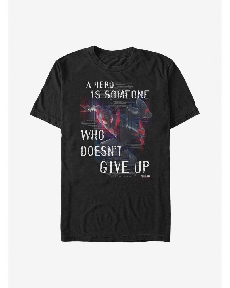 Marvel Spider-Man Miles Morales Don't Give Up T-Shirt $7.27 T-Shirts