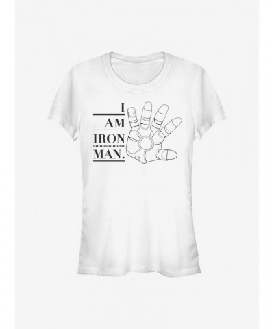 Marvel Iron Man Iron Hand Girls T-Shirt $8.37 T-Shirts