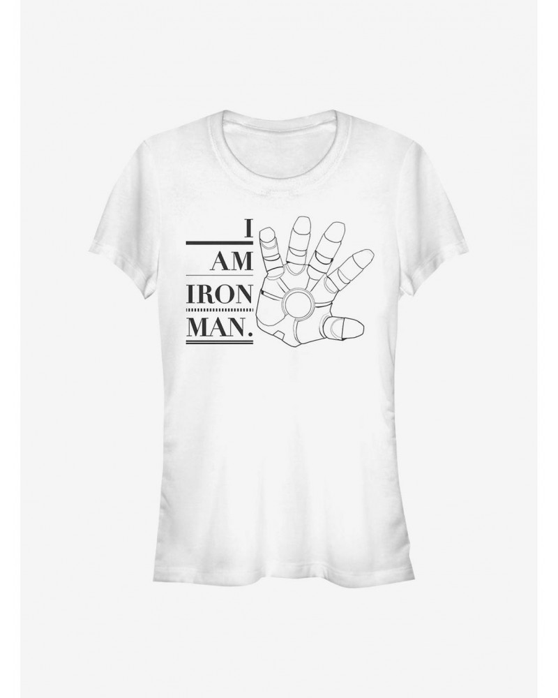 Marvel Iron Man Iron Hand Girls T-Shirt $8.37 T-Shirts