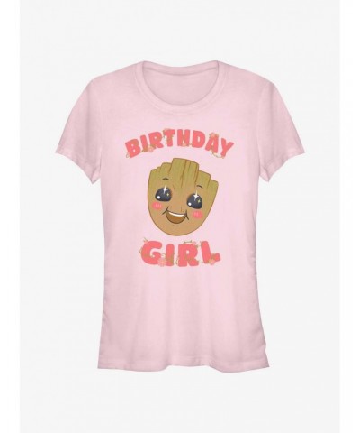 Marvel Guardians of the Galaxy Flowery Groot Birthday Girls T-Shirt $6.77 T-Shirts