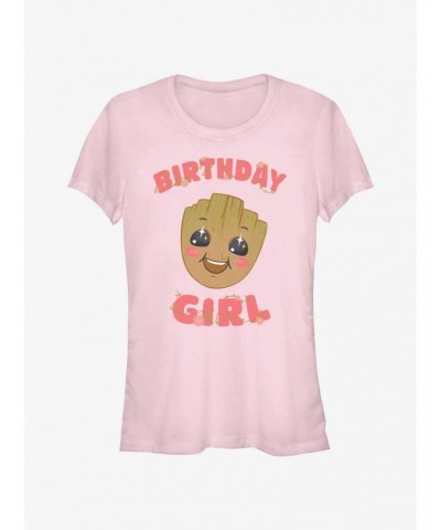 Marvel Guardians of the Galaxy Flowery Groot Birthday Girls T-Shirt $6.77 T-Shirts