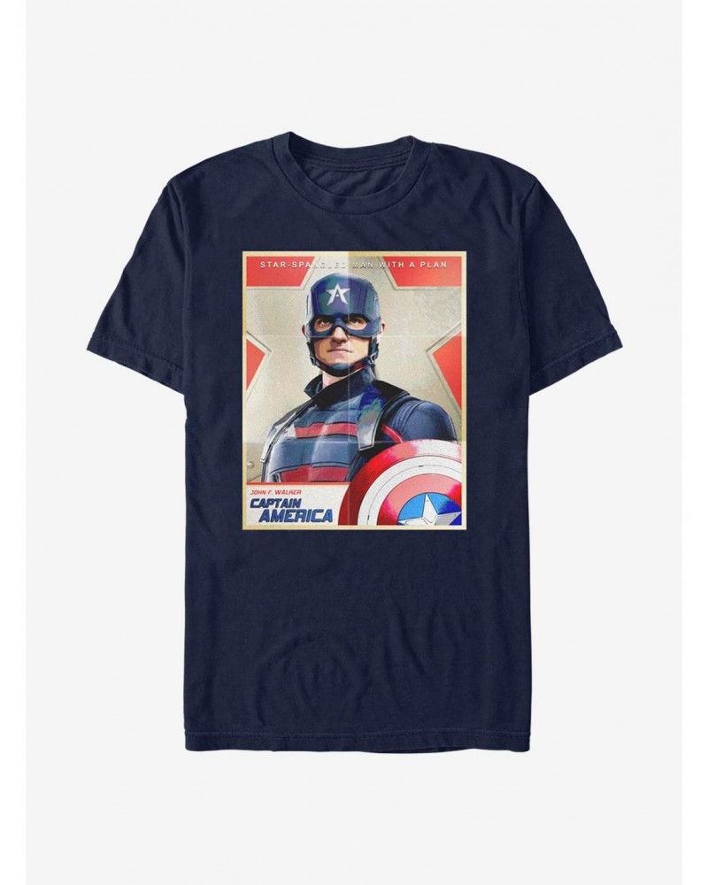 Marvel The Falcon And The Winter Soldier Captain America Poster T-Shirt $9.37 T-Shirts