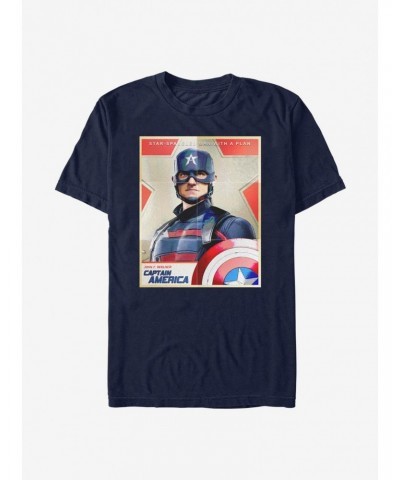 Marvel The Falcon And The Winter Soldier Captain America Poster T-Shirt $9.37 T-Shirts