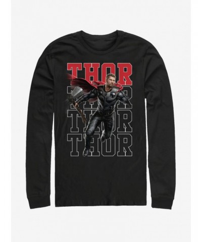 Marvel Avengers: Endgame Heroic Shot Thor Long-Sleeve T-Shirt $8.95 T-Shirts