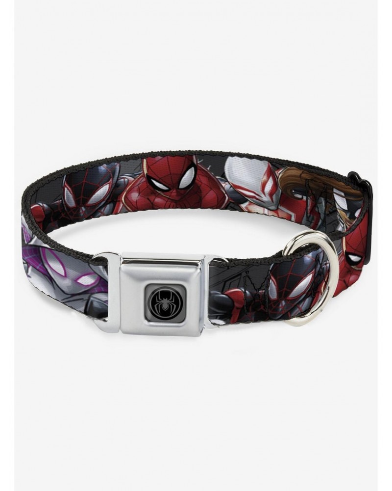 Marvel Spider-Man 6 Spider Hero Action Poses Seatbelt Buckle Dog Collar $10.21 Pet Collars