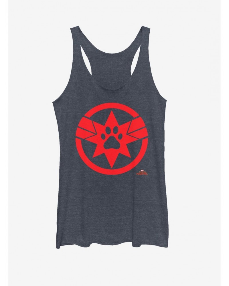 Marvel Captain Marvel Paw Logo Girls Tank $7.87 Tanks