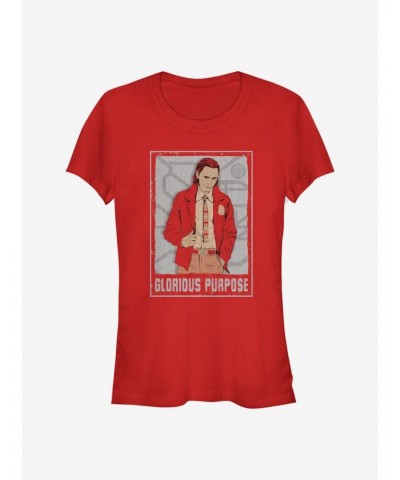 Marvel Loki Glorious Purpose Girls T-Shirt $8.37 T-Shirts