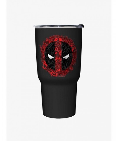 Marvel Deadpool Overlay Logo Travel Mug $9.81 Mugs