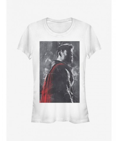 Marvel Avengers Endgame Thor Painted Girls White T-Shirt $9.76 T-Shirts