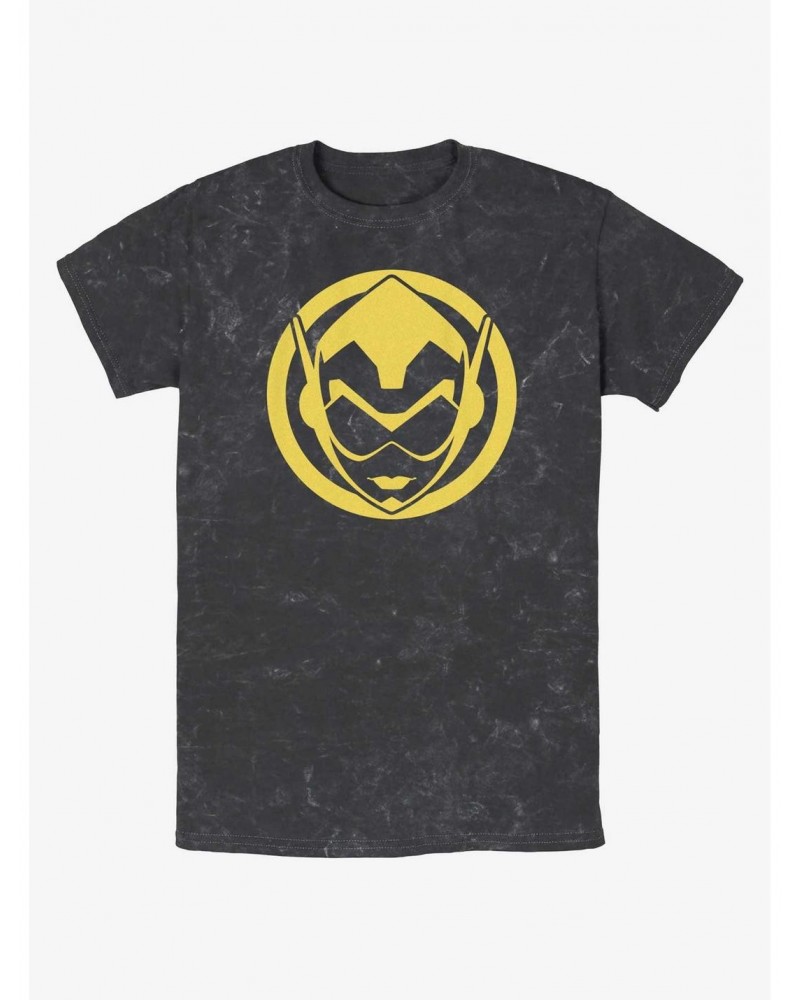 Marvel Ant-Man and the Wasp: Quantumania Wasp Sigil Mineral Wash T-Shirt $9.95 T-Shirts