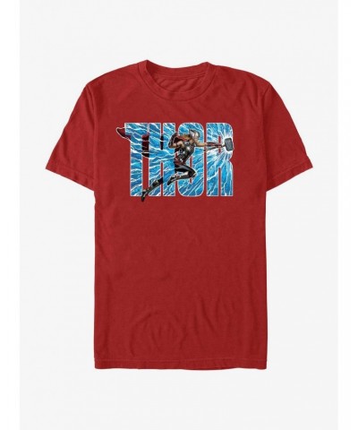 Marvel Thor Thor Lightning Letters T-Shirt $8.41 T-Shirts