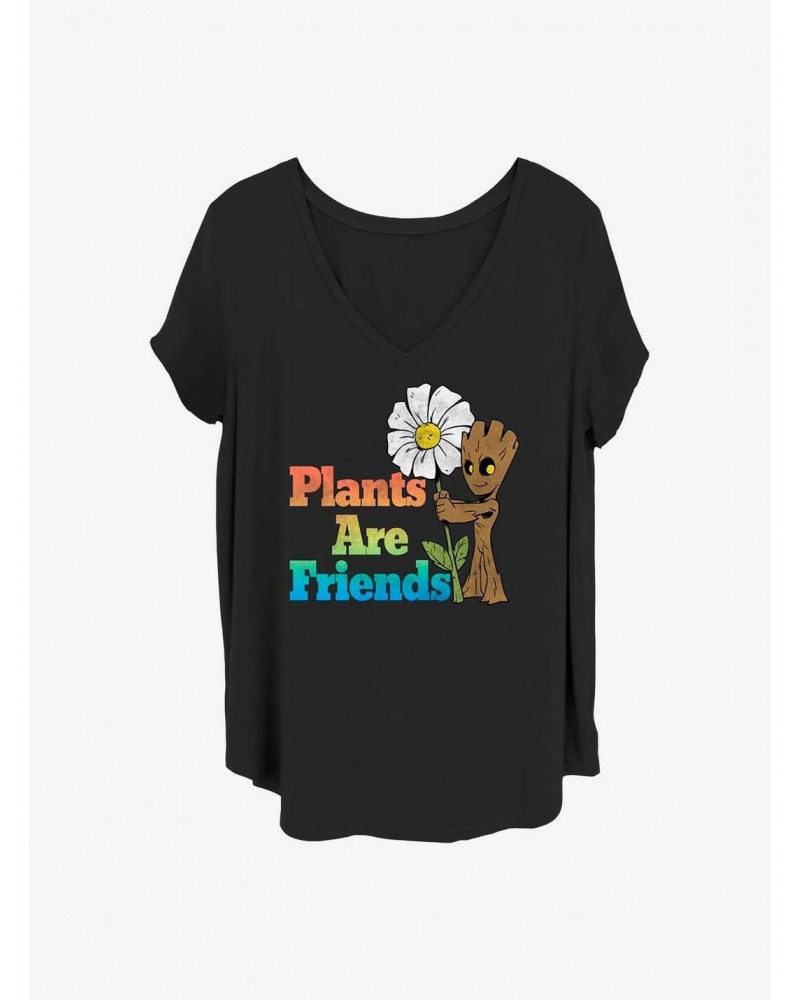 Marvel Guardians of the Galaxy Groot Plants Are Friends Girls T-Shirt Plus Size $9.02 T-Shirts