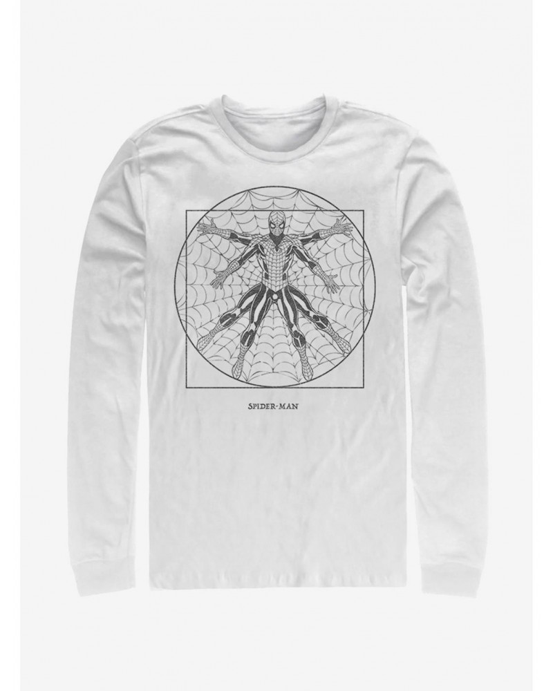 Marvel Spider-Man Vitruvian Spider Long-Sleeve T-Shirt $8.42 T-Shirts