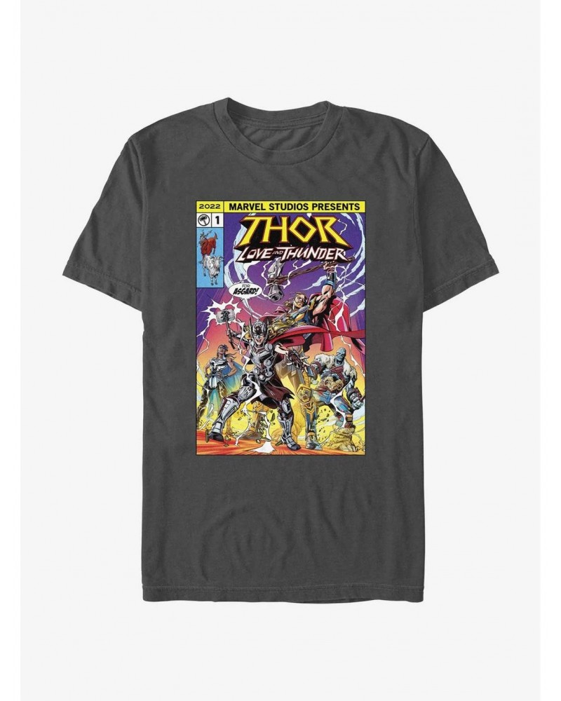 Marvel Thor For Asgard Comic Book Cover T-Shirt $8.60 T-Shirts