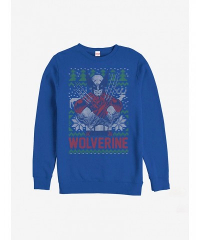 Marvel X-Men Wolverine Ugly Christmas Sweater Sweatshirt $12.10 Sweatshirts