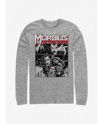 Marvel Morbius The Living Vampire Panels Long-Sleeve T-Shirt $12.90 T-Shirts