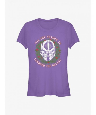 Marvel Thanos Tis The Season Girls T-Shirt $7.97 T-Shirts