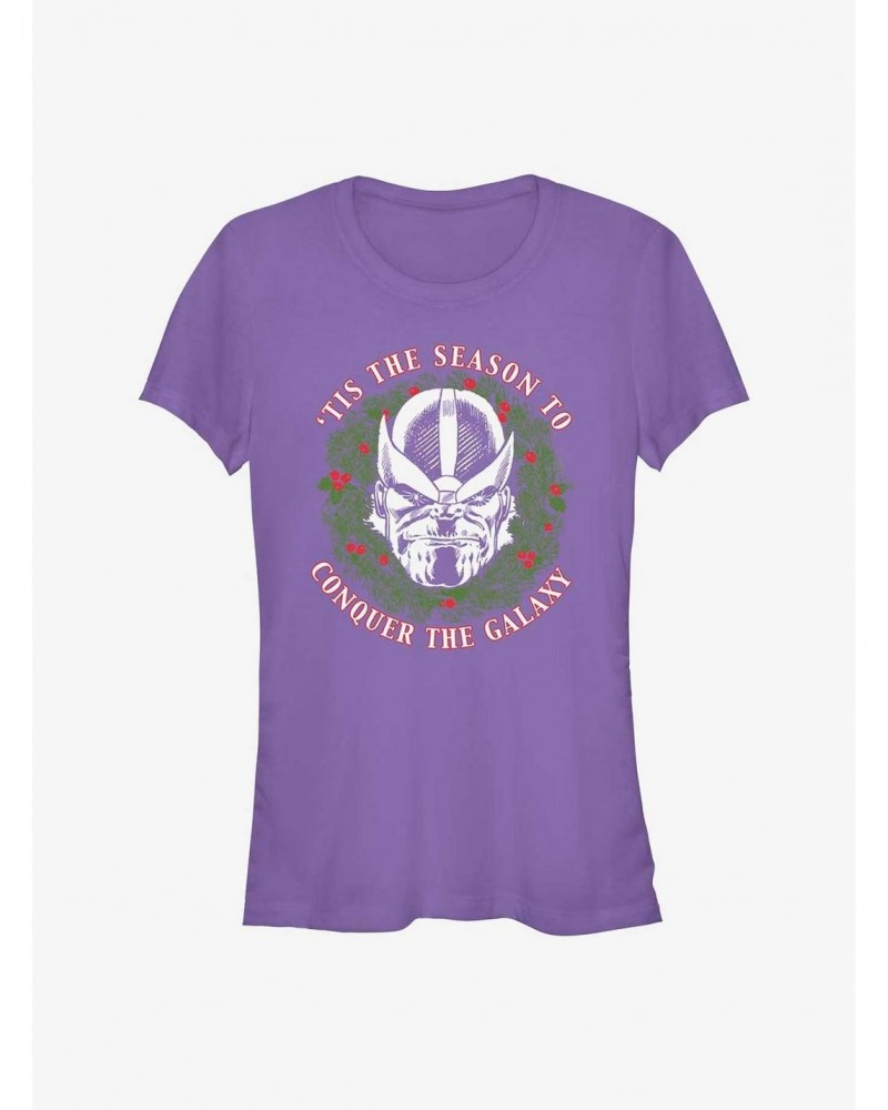 Marvel Thanos Tis The Season Girls T-Shirt $7.97 T-Shirts