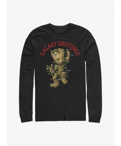 Marvel Galaxy Greetings Baby Groot Long-Sleeve T-Shirt $9.74 T-Shirts