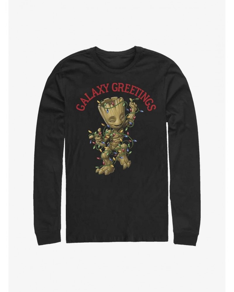 Marvel Galaxy Greetings Baby Groot Long-Sleeve T-Shirt $9.74 T-Shirts