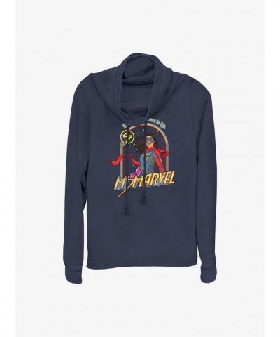 Marvel Ms. Marvel Retro Cowlneck Long-Sleeve Girls Top $17.96 Tops