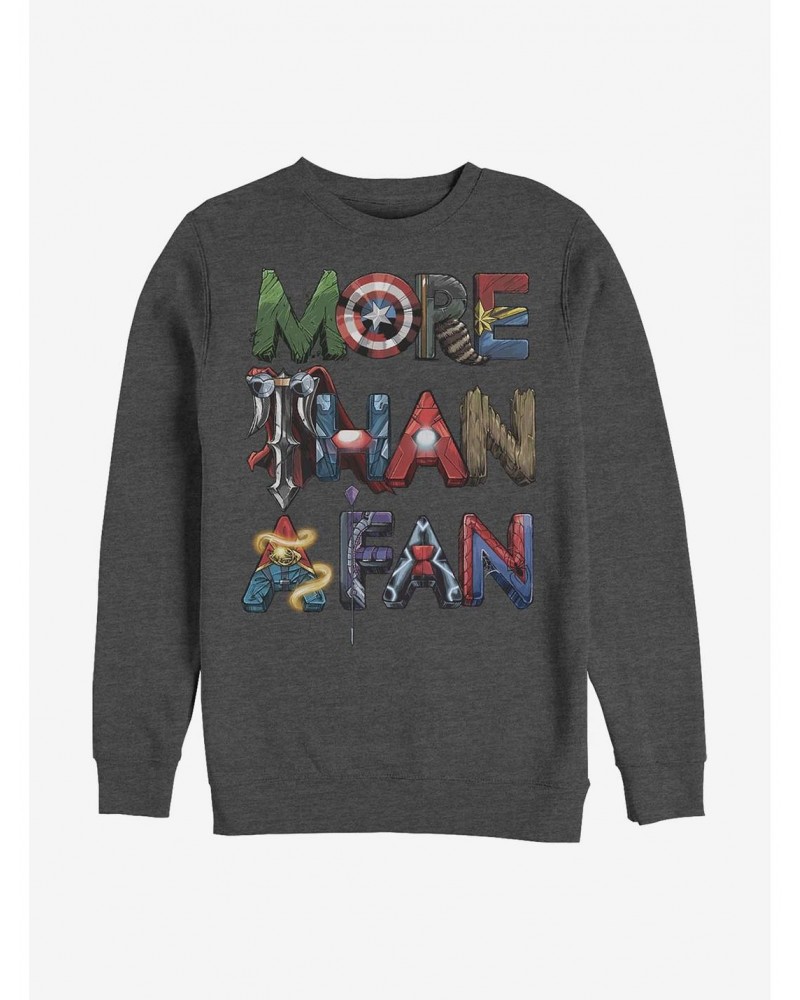 Marvel Avengers Marvel Fan Letters Crew Sweatshirt $13.28 Sweatshirts