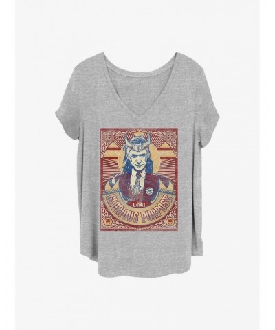 Marvel Loki Glorious Purpose Girls T-Shirt Plus Size $9.94 T-Shirts