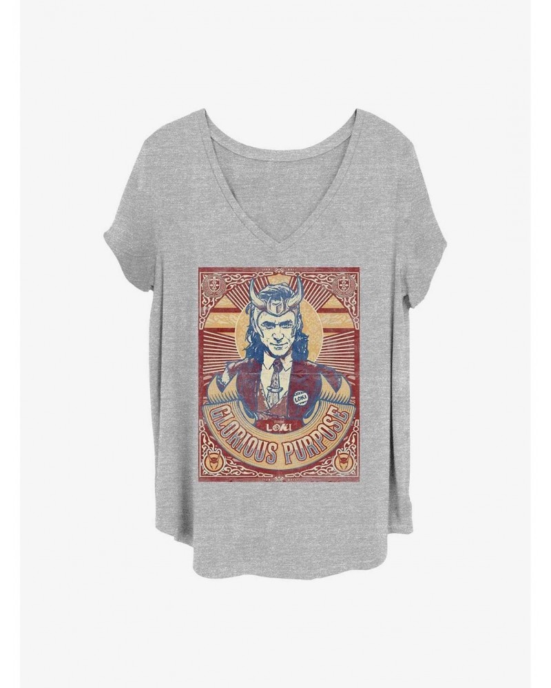 Marvel Loki Glorious Purpose Girls T-Shirt Plus Size $9.94 T-Shirts