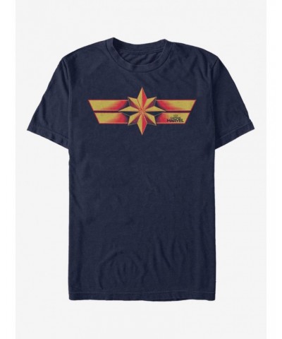 Marvel Captain Marvel Capt. Marvel Gold Emblem T-Shirt $6.31 T-Shirts