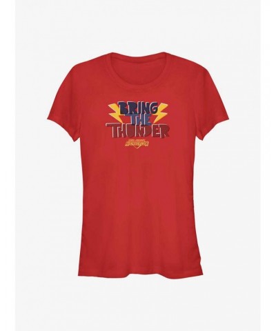 Marvel Ms. Marvel Bring The Thunder Avengercon Girls T-Shirt $6.97 T-Shirts