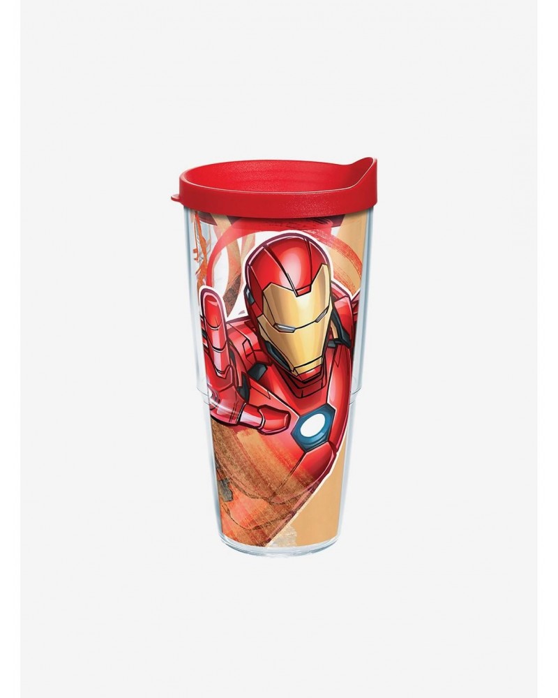 Marvel Iron Man Iconic 24oz Classic Tumbler With Lid $8.24 Tumblers