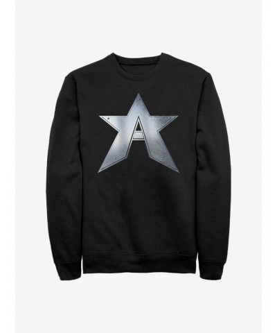 Marvel The Falcon And The Winter Soldier John Walker Captain Symbol Crew Sweatshirt $10.63 Sweatshirts