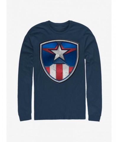 Marvel Captain America Captain Crest Long-Sleeve T-Shirt $10.79 T-Shirts