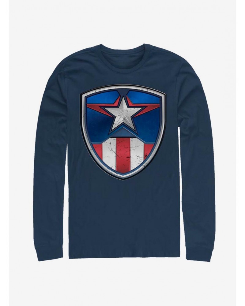 Marvel Captain America Captain Crest Long-Sleeve T-Shirt $10.79 T-Shirts