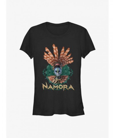 Marvel Black Panther: Wakanda Forever Namora Fin Crown Portrait Girls T-Shirt $6.18 T-Shirts