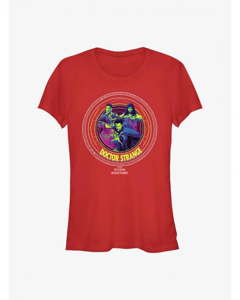 Marvel Doctor Strange In The Multiverse Of Madness Runes Badge Girls T-Shirt $9.36 T-Shirts