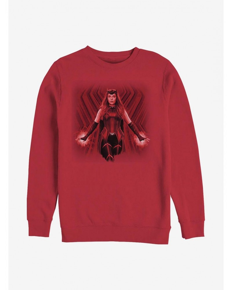 Marvel WandaVision Powerful Scarlet Witch Crew Sweatshirt $10.63 Sweatshirts