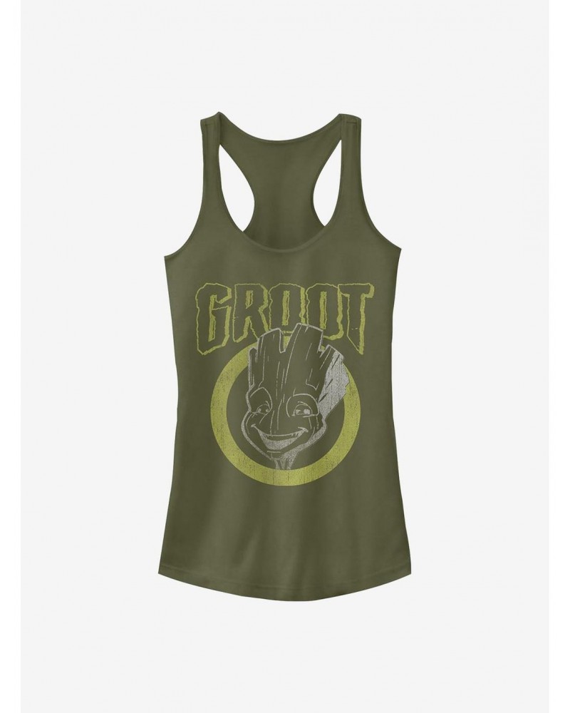 Marvel Guardians Of The Galaxy Grunge Groot Girls Tank $5.98 Tanks