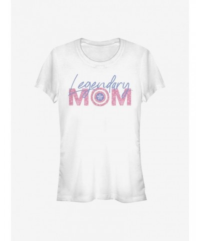 Marvel Captain America Legendary Mom Flowers Girls T-Shirt $9.16 T-Shirts