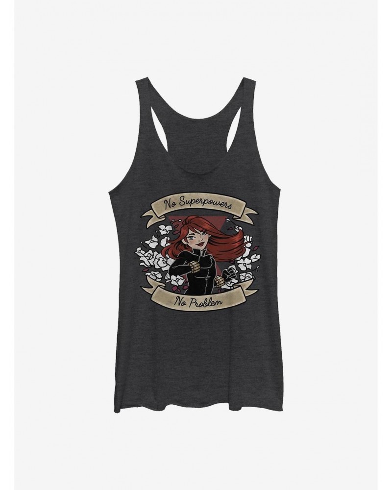 Marvel Black Widow No Superpowers No Problem Girls Tank $9.12 Tanks