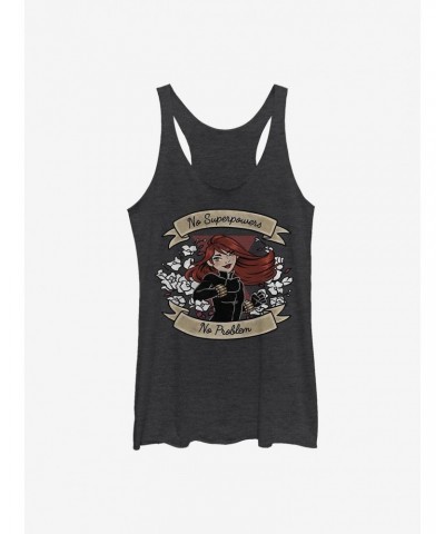 Marvel Black Widow No Superpowers No Problem Girls Tank $9.12 Tanks