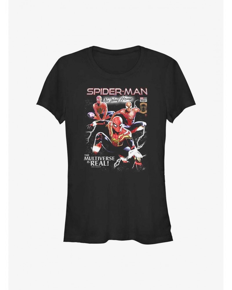 Marvel Spider-Man: No Way Home The Multiverse Is Real Girls T-Shirt $7.57 T-Shirts